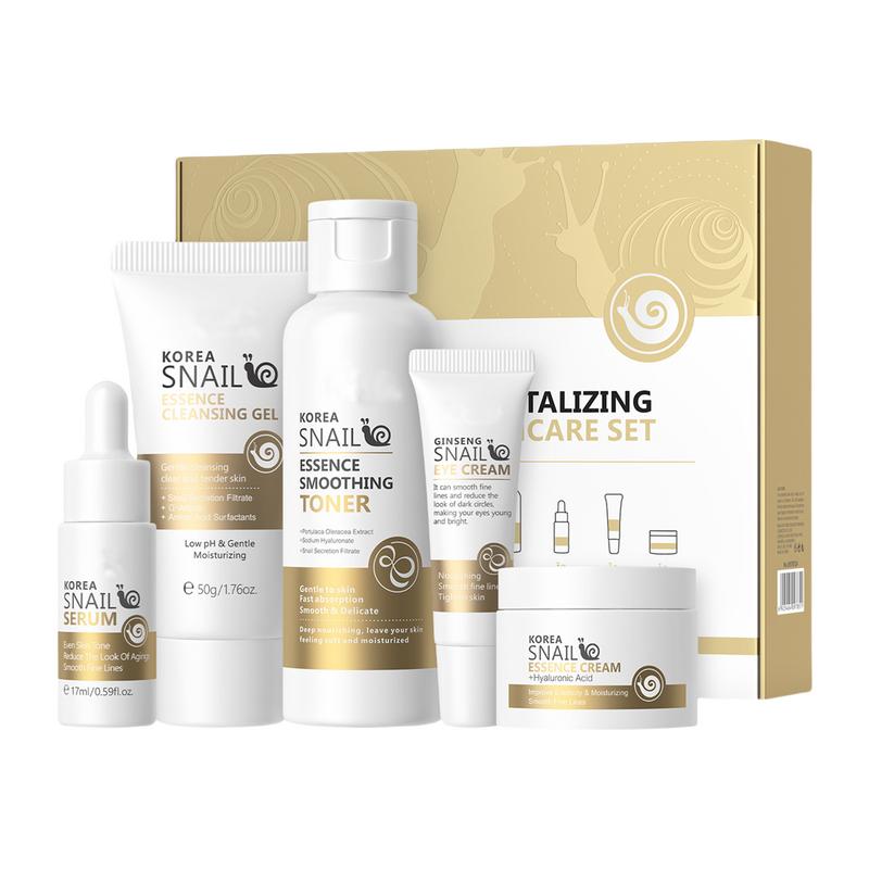 Snail Cream Gel - 5 шт., увлажняющий очищающий гель для