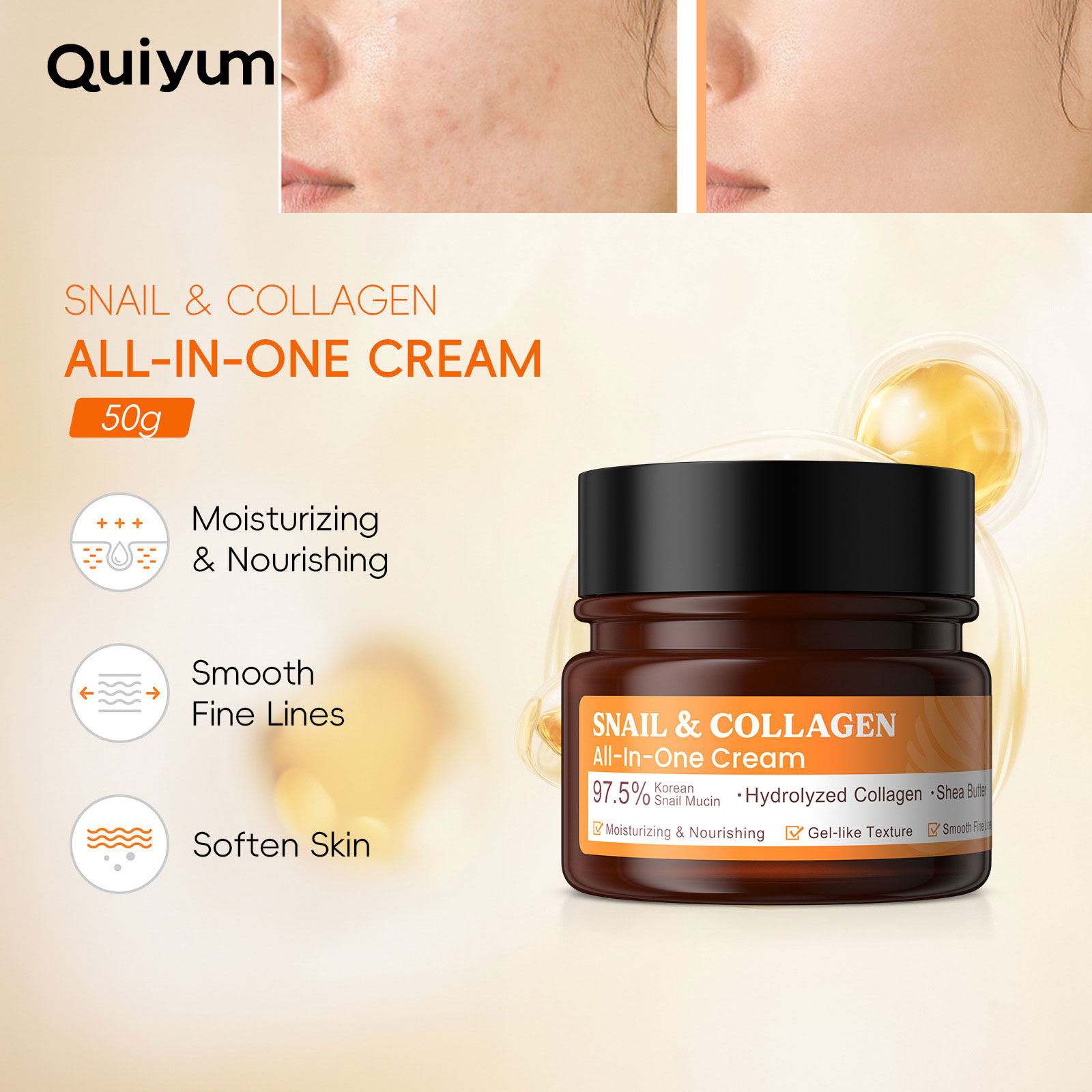 Snail Cream Gel - LAIKOU улитка коллагеновый крем для лица