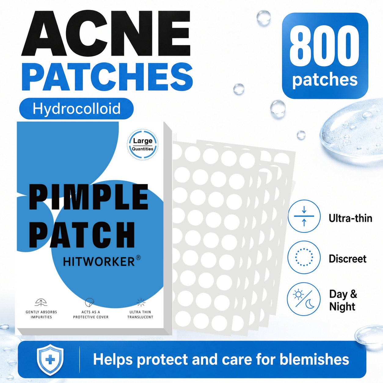 800 шт. гидроколлоидных пласты – обзор и цена Hydrocolloid Acne Patch