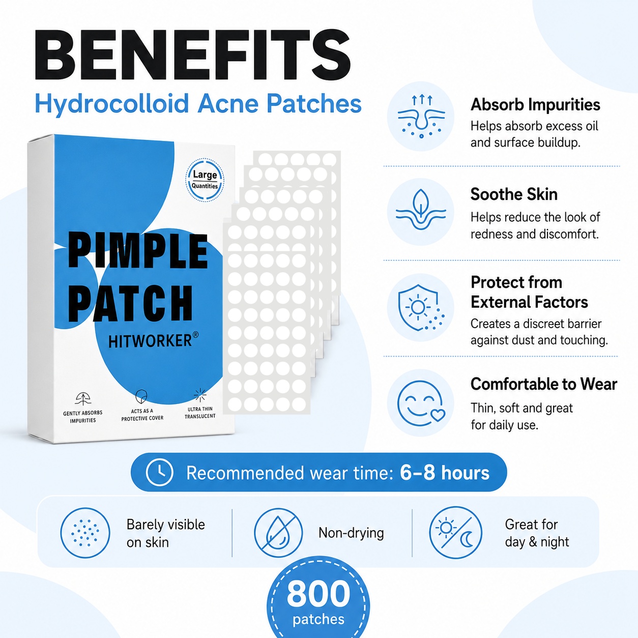 800 шт. гидроколлоидных пласты – обзор и цена Hydrocolloid Acne Patch